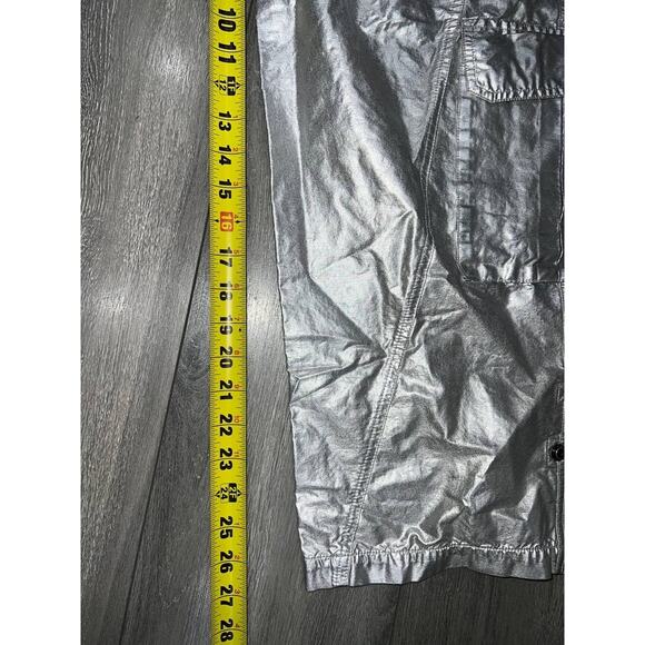 Free People Y2K Pockets Cargo Wide Mesmerize Me Preppy Pants Metallic M A004045 - Picture 12 of 12